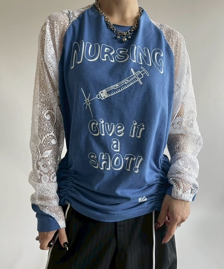 【RE;CIRCLE】 RE Lace Switching Raglan T-Shirt / 250605-005