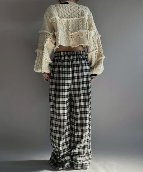 【RE;CIRCLE】 RE Aran Knit Wappen Patchwork Pullover Top / 251218-006