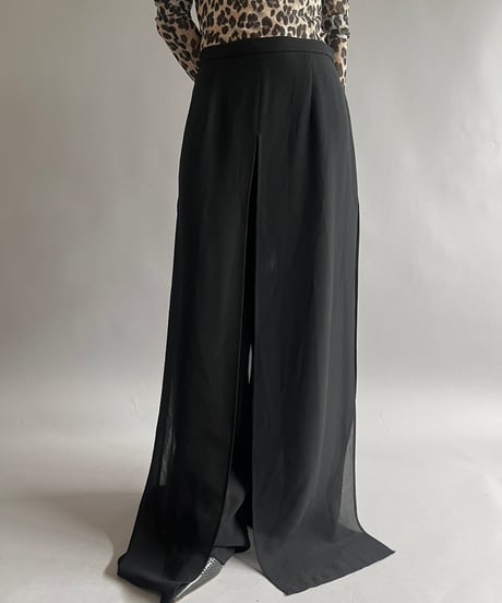 【USED 】Sheer Slit Wide Pants/ 240907-029