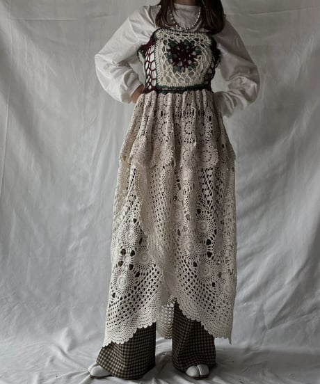 【RE;CIRCLE】 RE Granny × Crochet N/S One-piece②/211014-018