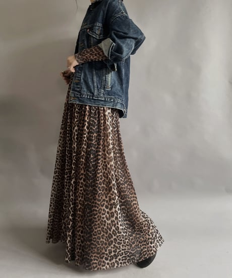 【USED】 GANNI Poly Leopard Patterned One-piece / 230401-031