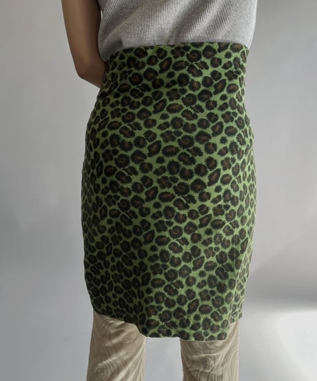 【USED】 Leopard Patterned Mini Skirt/  240224-021