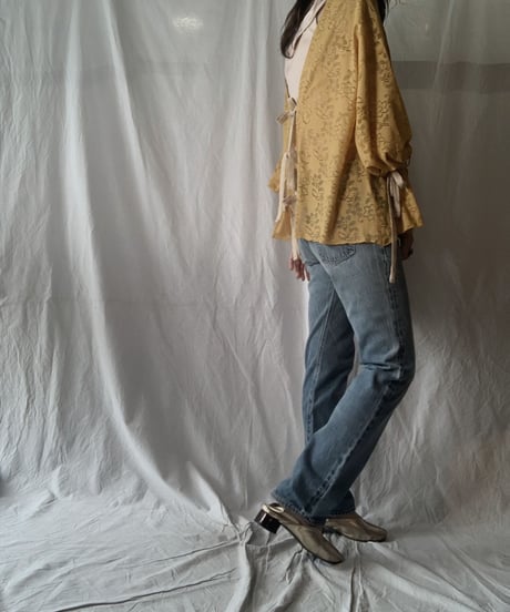【RE;CIRCLE】 RE Lace Back Ribbon Blouse①/210630-001