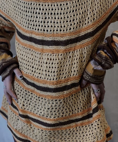 【USED】Crochet Knit Top/210217-064