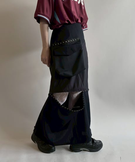 【RE;CIRCLE】 RE Suit Asymmetry Long Skirt/ 250717-019