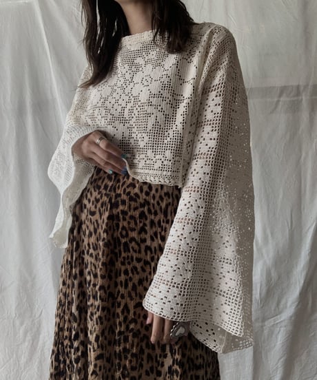 【RE;CIRCLE】 RE Crochet L/S Top②/210611-019