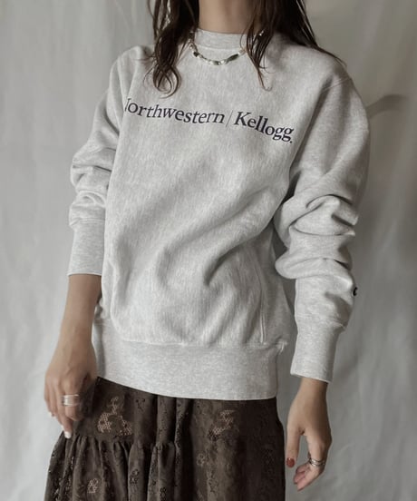 【USED】  Champion Reverse Weave Sweat North western /Kellog/211116-027