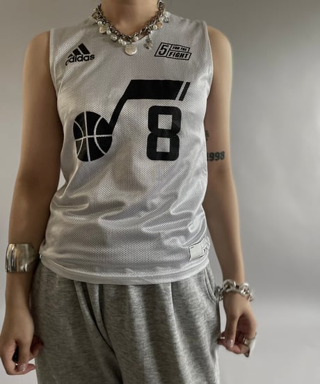 【USED】 Made in USA adidas Mesh Game Tank Top Reversible /240718-013