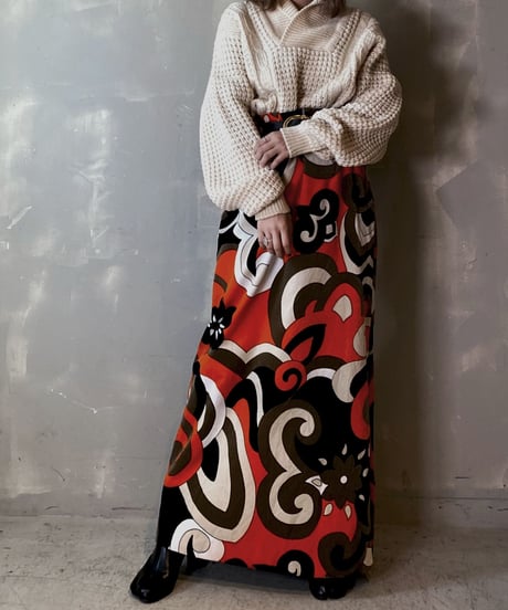 【USED】 Velour Long Skirt ②/ 201125-020