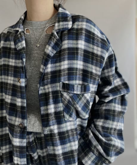 【USED】 Joseph Lyman Checked Shirt + Pants Co-ord Set / 221224-008
