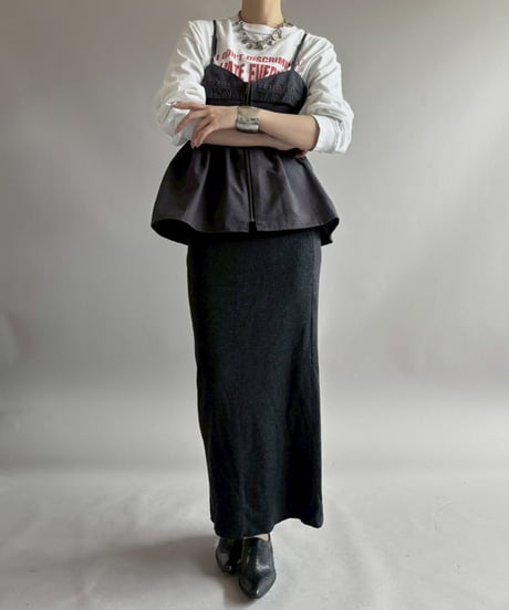 【RE;CIRCLE】 RE U.S Military Rebuild Corset Bustier Navy / 260423-001