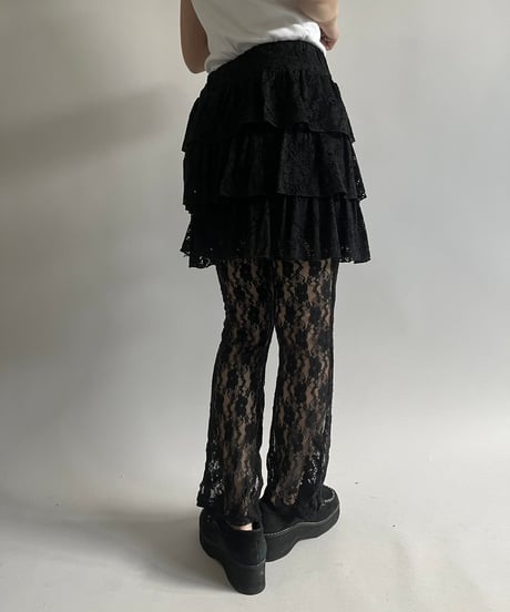 【USED】 Lace Pattern Flare Pants /250213-010