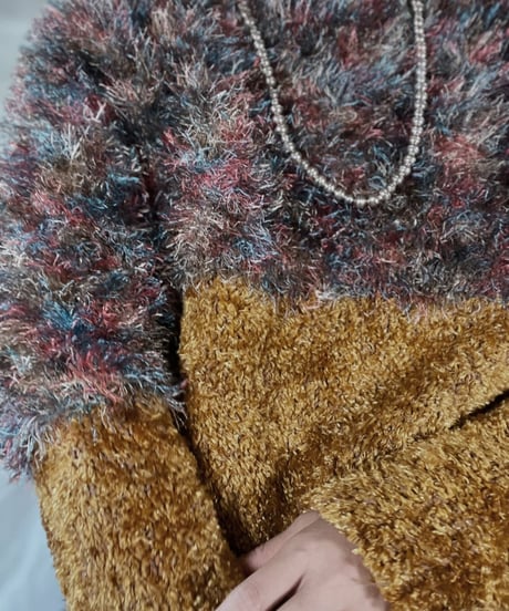 【USED】    Shaggy Knit Top/211216-023