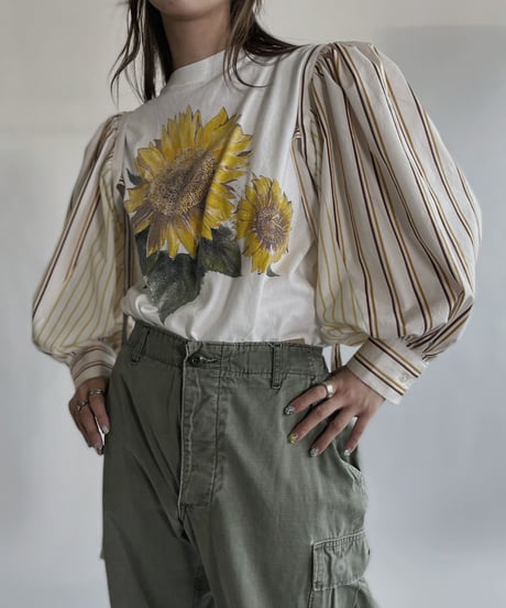 【RE;CIRCLE】 RE Striped Shirt Detachable Collar + Bolero / 220609-001