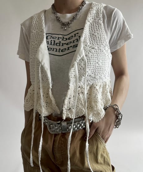 【RE;CIRCLE】RE Crochet Short Vest / 250515-003