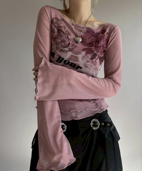 【USED】 Sheer Design Top / 260131-015