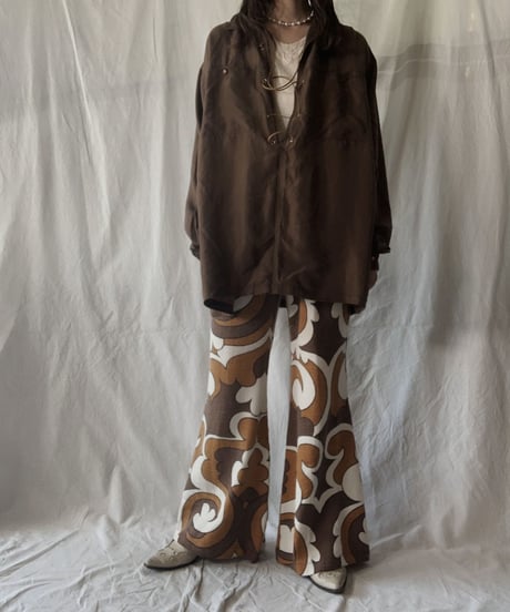 【RE;CIRCLE】 RE Antique Curtain Flare Pants①/ 210613-007