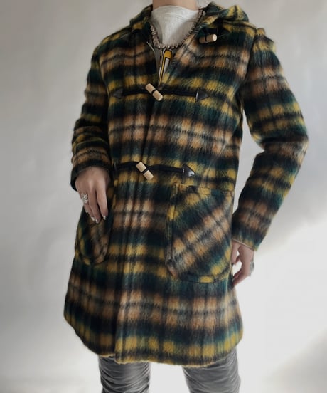 【USED】 Plaid Duffel Coat / 240101-033