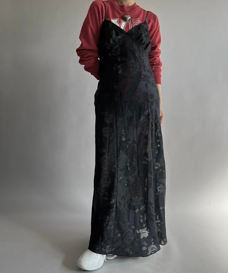 【USED】 Flower Patterned Camisole Long One-Piece/25227-005