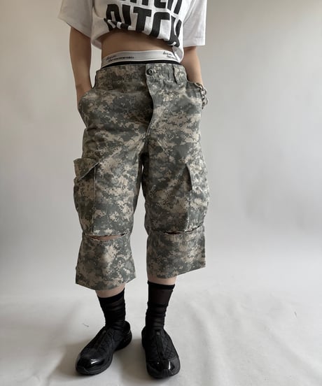 【USED】 Military Camouflage Cut off Shorts  / 250614-003