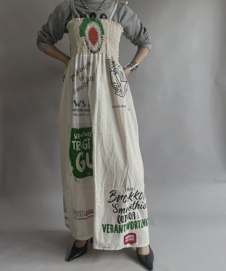 【RE;CIRCLE】RE Eco-Friendly Bag Shirring One-piece / 230427-020