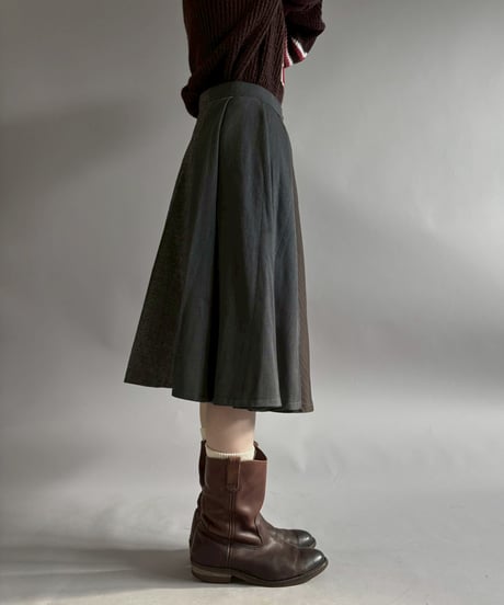 【RE;CIRCLE】 RE Suit Pleats Wrap Skirt/ 260108-004
