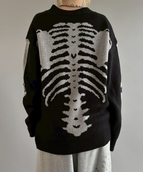 【USED】 Skeleton Print Cardigan /251101-007