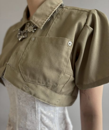 【Chinatsu Aoyama】 RE Makers Shirt Khaki / 260702-004