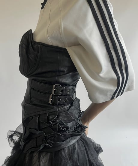 【USED】 Leather Bra Top / 250712-004