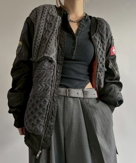 【RE;CIRCLE】 RE MA1 × Alan Knit Jacket / 251225-005