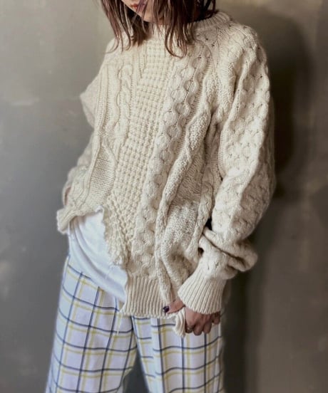 【RE;CIRCLE】 Patchwork Cable Knit ② / 201112-024