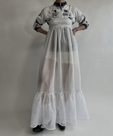 【RE;CIRCLE】 RE Sheer White Camisole One-piece / 220721-003