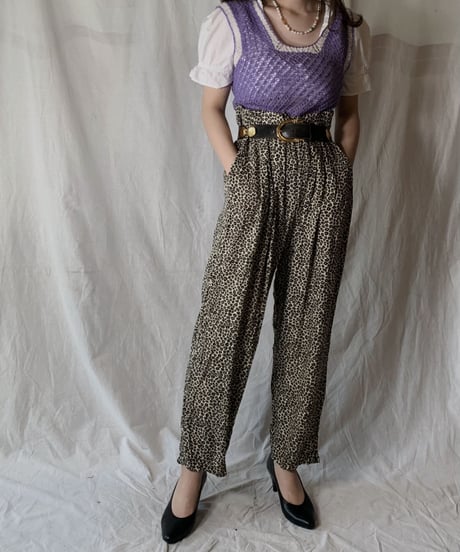 【USED】 No Sleeve Crochet Knit /210421-039