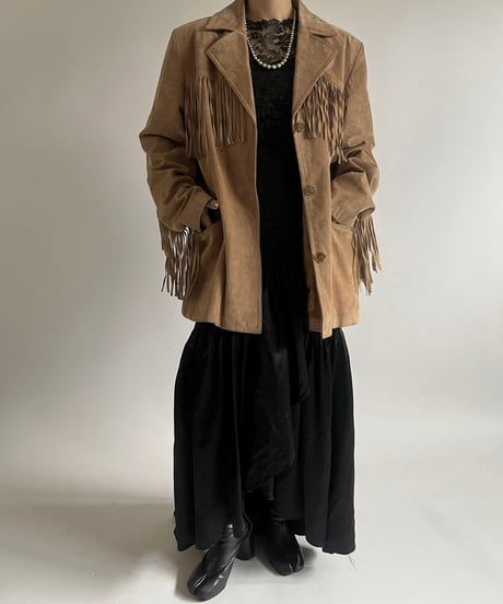 【USED】  Suede Fringe Jacket /250301-013