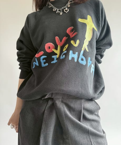 【USED】 END IS NEAR 90's Fruit of the Loom L/S Sweat Top /250329-020