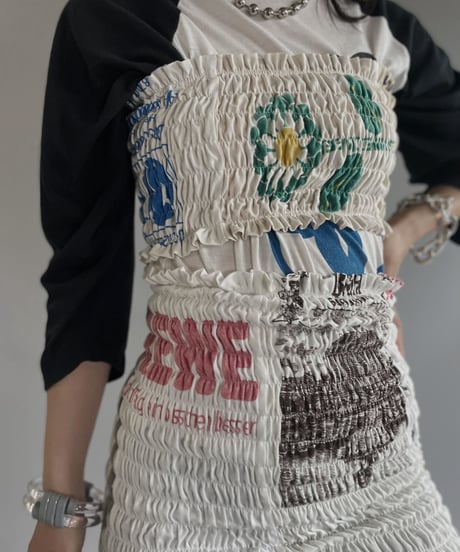 【RE;CIRCLE】RE Eco-Friendly Bag Shirring Tube Top / 230622-028