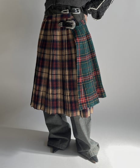 【RE;CIRCLE】 RE Kilt Skirt Middle / 250206-014