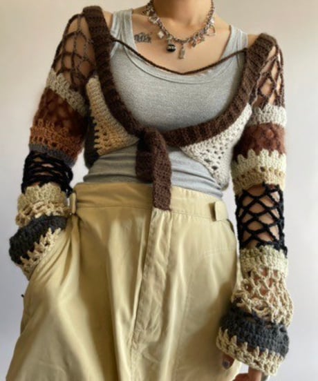 【USED】 Hand Knit Bolero /241006-045