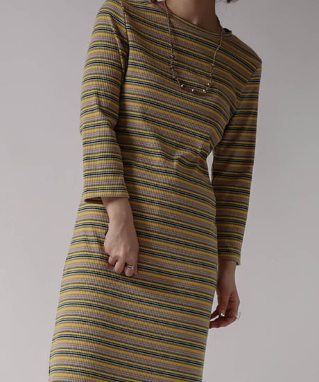 【USED】L/S Rib Knit Dress/ 220324-006