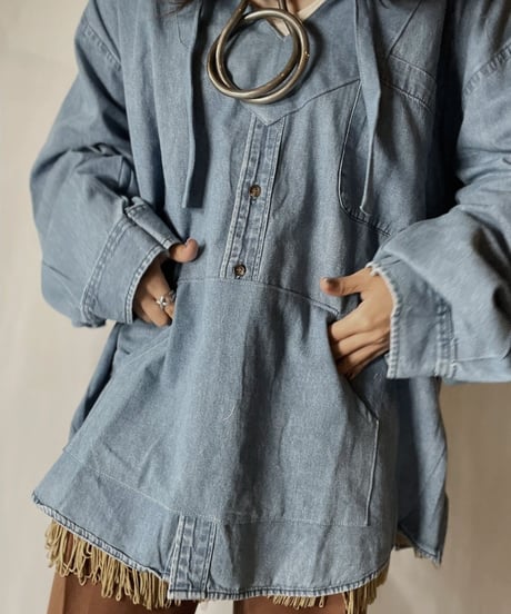 【RE;CIRCLE】 Remake Denim Mexican Parker③/210906-014