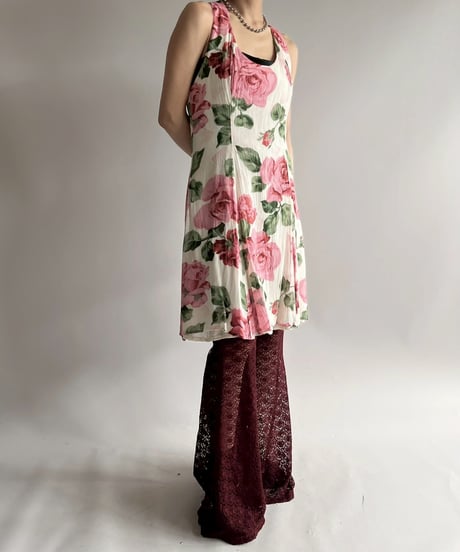 【USED】 Flower Pattern Camisole One-Piece / 250726-013