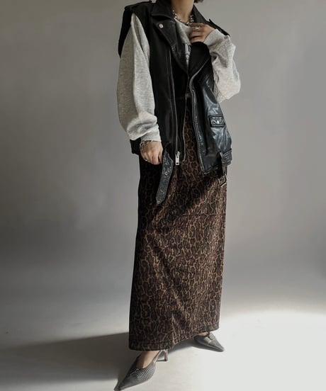 【USED】 Leather Riders Vest/240203-020