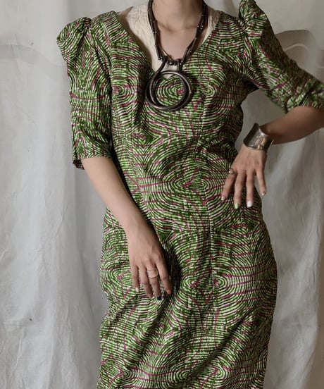【USED】 African Batik One-piece⑤/210428-016