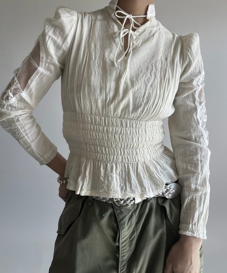【USED】 Lace Pattern L/S Top /250220-009