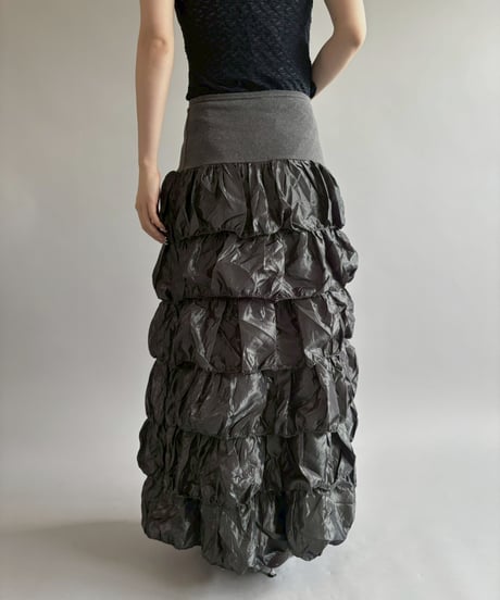【USED】 Shiny Tiered Skirt /260613-002