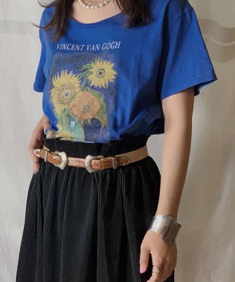 【USED】S/S T-shirt Flower①/210604-024