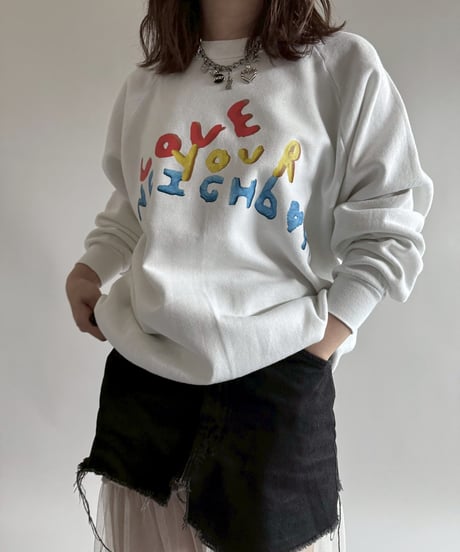 【USED】 END IS NEAR 90's Fruit of the Loom L/S Sweat Top /250329-025