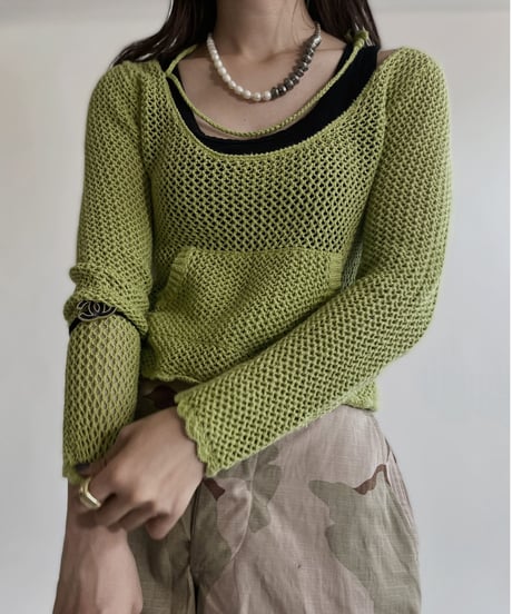【USED】 Crochet Long Sleeves Top / 220430-005