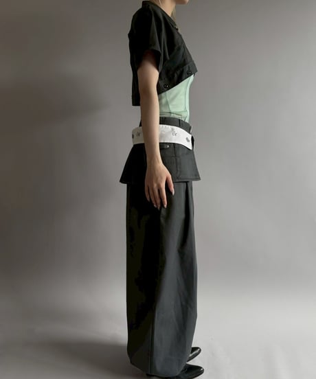 【Chinatsu Aoyama】 RE Makers Shirt Charcoal / 260702-024