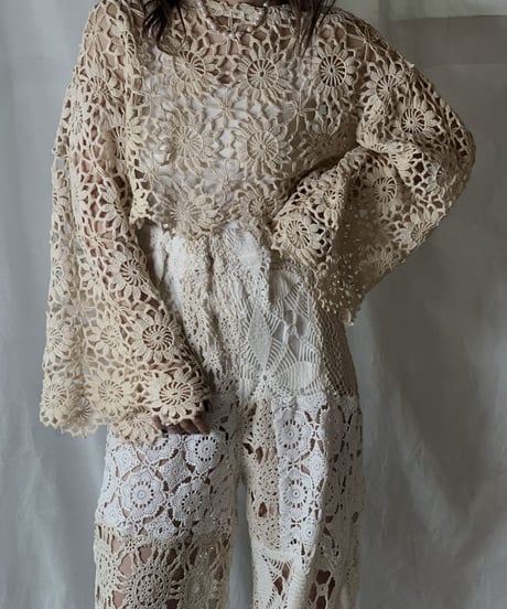 【RE;CIRCLE】  RE Crochet L/S Top/210512-011